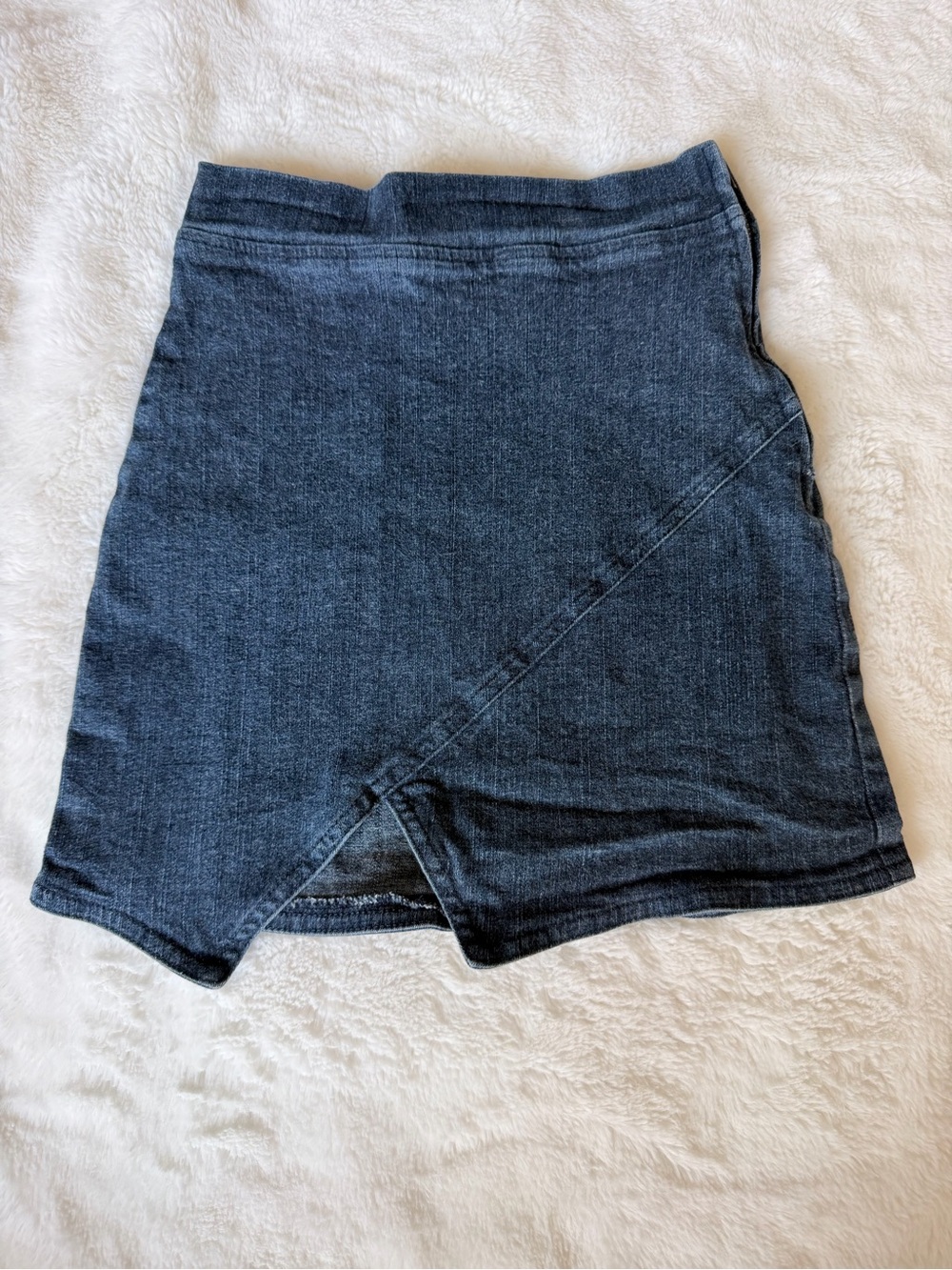 Brandy Melville Dark Indigo Asymmetrical Denim Skirt